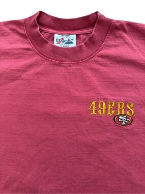 Vintage San Francisco 49ers Men’s Embroidered T-Shirt Size Large Majestic NFL
